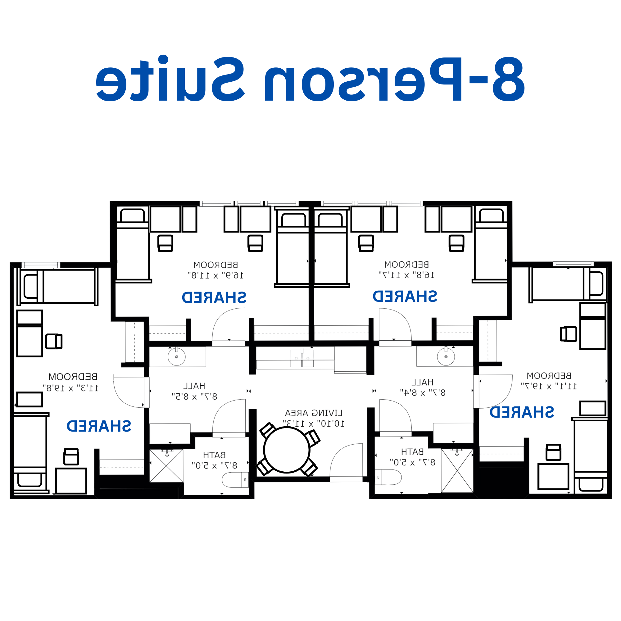8-Person Suite Floor Plan